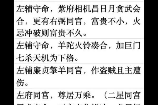 紫薇斗数右弼入命宫