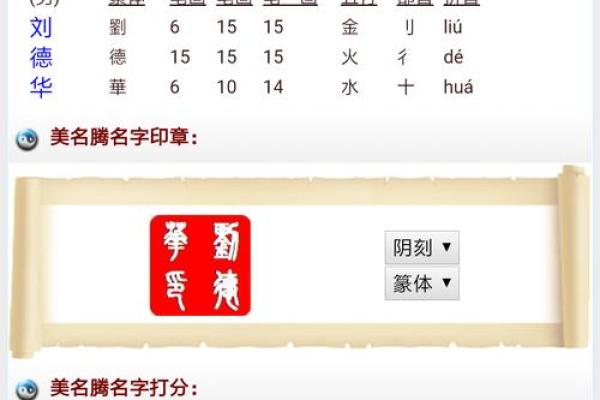 测试打分的名字