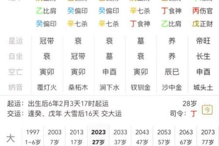 八字排盘详解