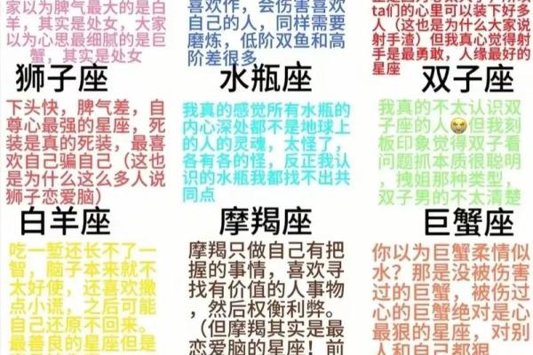 12星座各属于什么“小婊砸”