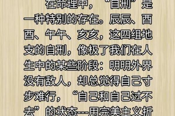 自刑的八字