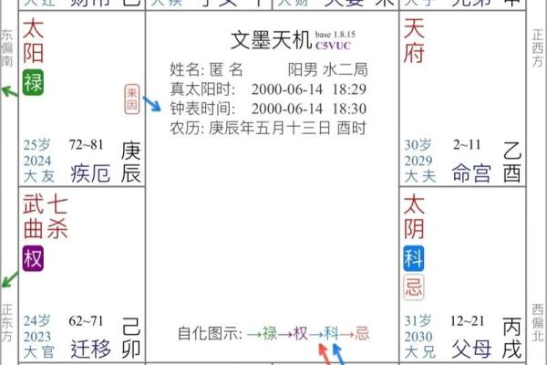 紫微斗数之生年干四化表象：兄弟宫四化入各宫表象